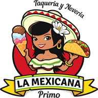 La Mexicana logo — woman in a sombrero holding a taco and an ice cream cone